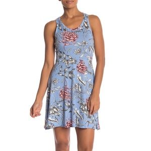 Angie Floral Racerback Knit Skater Dress- L